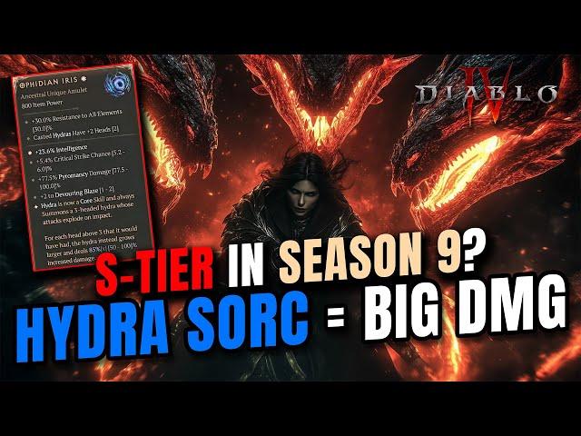 HYDRA SORC S-TIER? BIG DMG & FIRST IMPRESSIONS IN Season 9 Diablo 4