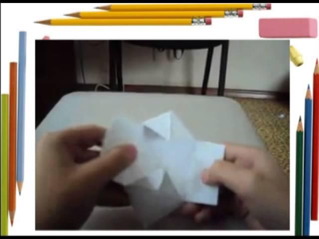 как сделать оригами петух ,  как сделать петуха из бумаги