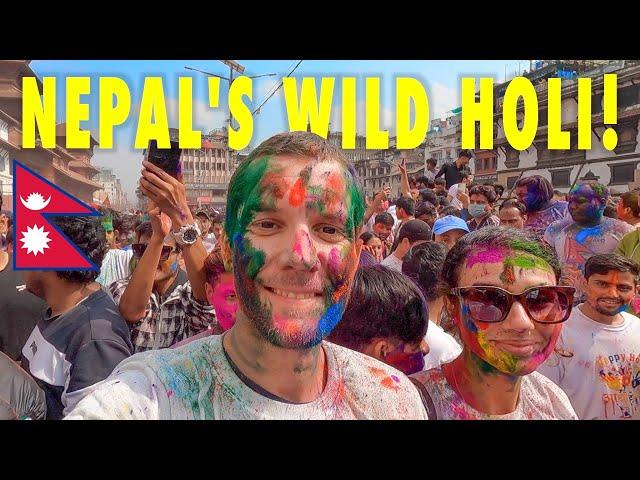 NEPAL'S HOLI FESTIVAL!  KATHMANDU (WILD EXPERIENCE)