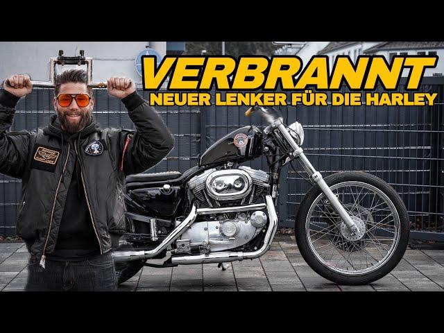 Verbrannt & neuer Lenker für die Harley Sportster