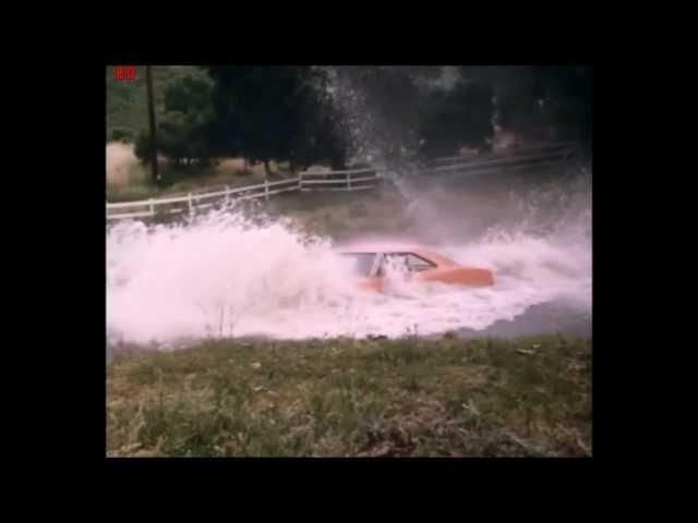 Dukes of Hazzard.Hughie Hogg runs Bo and Luke out of the road.