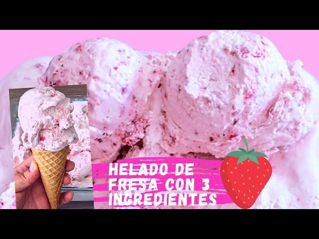 HELADO DE FRESA CASERO CON SOLO 3 INGREDIENTES + VÁMONOS DE PASEO  | POSTRES CON IXCHEL