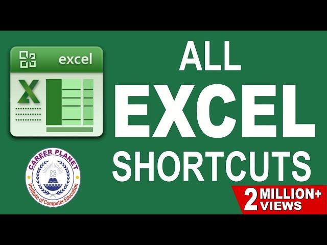 MS EXCEL- SHORTCUT KEYS Part-1 in Hindi| MS Excel Training