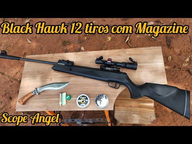 CARABINA BLACK HAWK ARTEMIS: 12 TIROS COM MAGAZINE E LUNETA T-Eagle