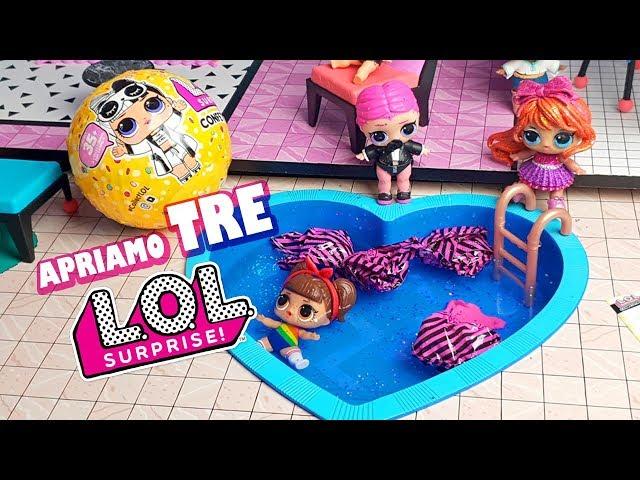 Alla ricerca di Punk Boi: Apriamo 3 LOL Surprise Confetti Pop in PISCINA  [Unboxing]