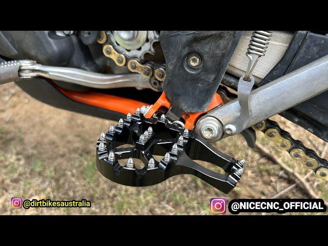 KTM 300 Foot Pegs Upgrade For Enduro Riding - NICECNC