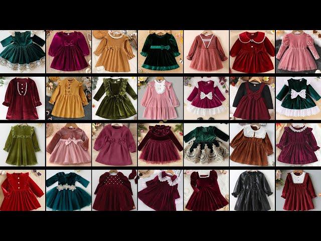 New Baby VELVET Frock Design 2023 / Baby Girl WINTER Special Velvet Frock Design / Baby winter dress