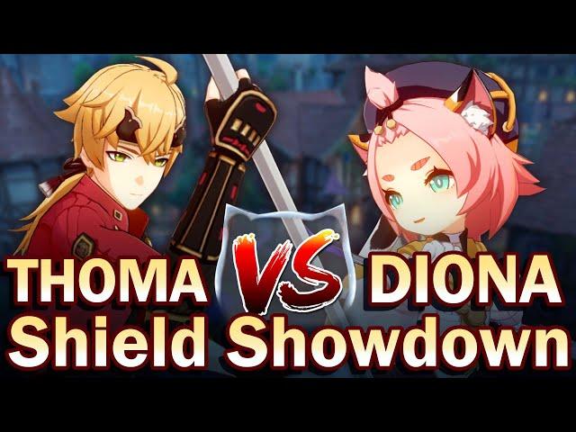 THOMA vs DIONA 4 SHIELD SHOWDOWN! Support Test Comparison & Analysis | Genshin Impact 2.2