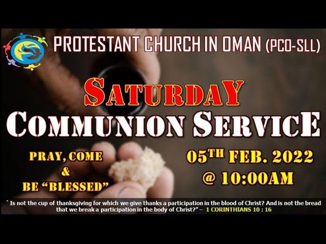 Protestant Church in Oman II Worship Service - 05.02.2022II Rev. Dr. Panneer S. Williams