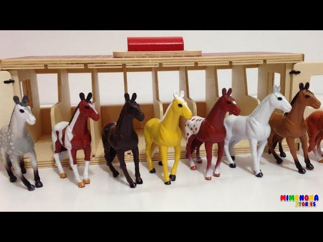 Caballos infantiles  Horse Stable and The ABC Song for kids Mimonona Stories