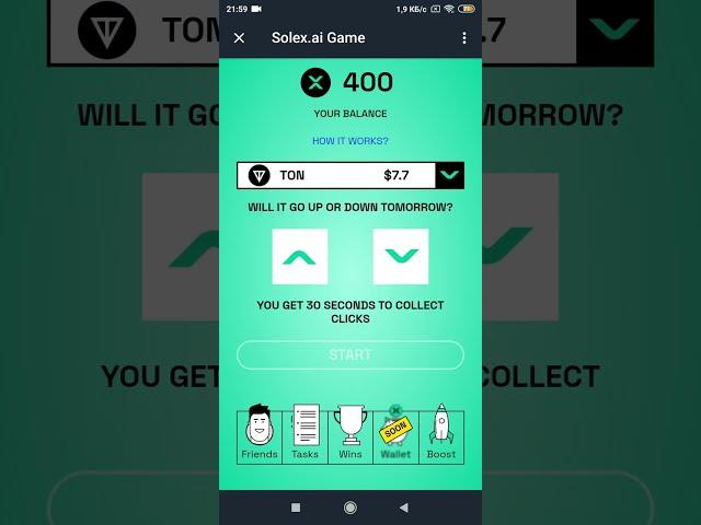 Новый AirDrop в Телеграм - Solex.ai Game .