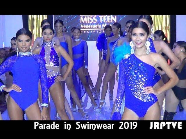 Miss Teen Venezuela Mundo 2019   Desfile de Moda e Imposición de Bandas   Swimwear   Parte 1