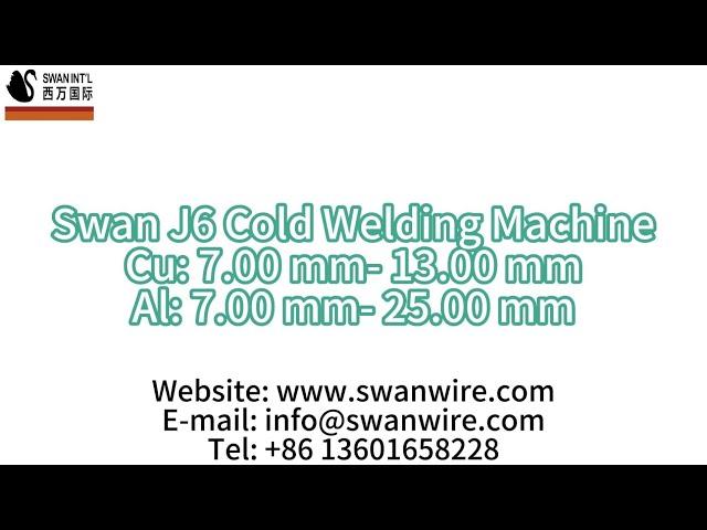 SWAN J6 cold welder machine for 7-13mm copper rod / 7-25mm aluminum rod welding production