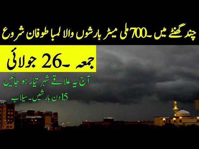 Next 10 days Weather Report| Widespread Monsoon Rains ️️ Expected| Pakistan Weather update,26 July