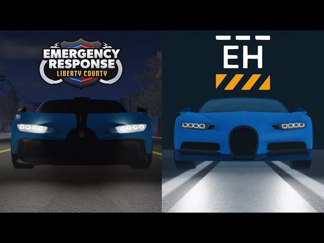 MOST EXPENSIVE CAR FROM TWO GAMES - ROBLOX (EMERGENCY RESPONSE LIBERTY COUNTY & EMERGENCY HAMBURG)