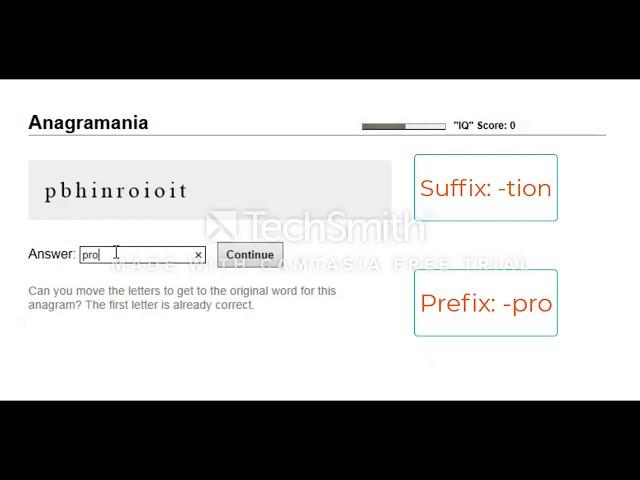 Strategies for Solving Anagrams - General Ability