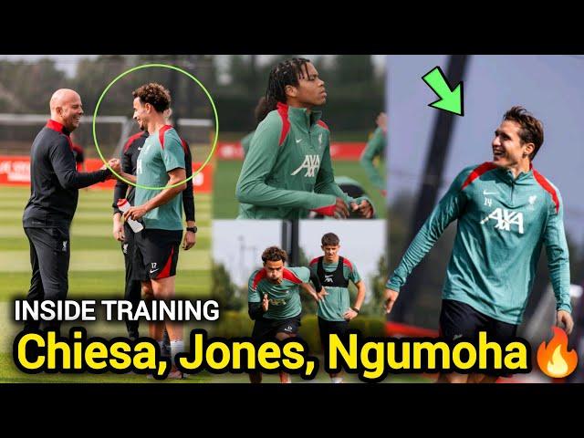 INSIDE TRAINING | Chiesa showing the boys how it's done | Jones is back and fully READY