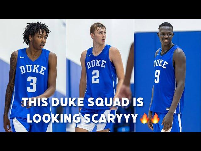 Cooper Flagg, Isaiah Evans, & Khaman Maluach FIRST SCRIMMAGE WITH DUKE