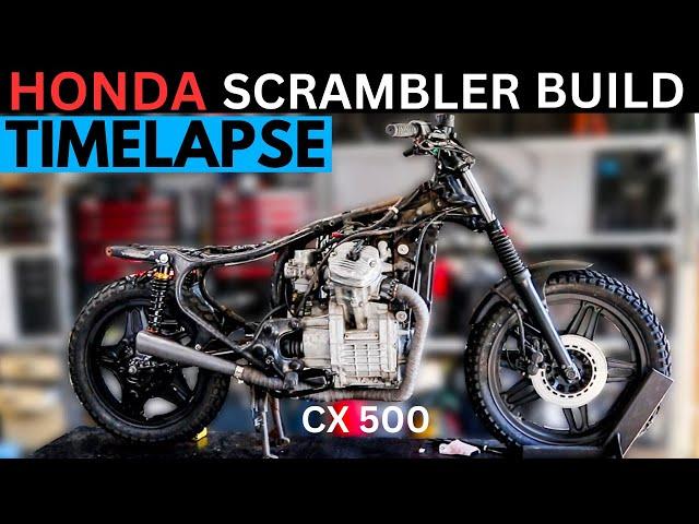 Honda  CX500 Scrambler Build TIME LAPSE From The Beginning