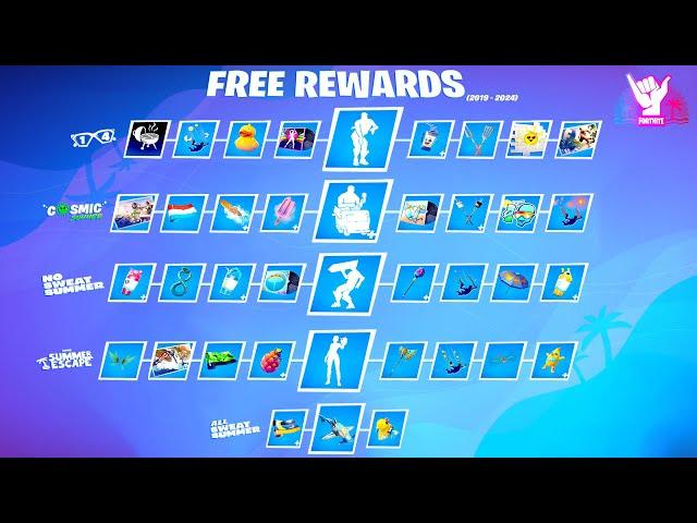 EVERY Summer Event FREE REWARDS in Fortnite!