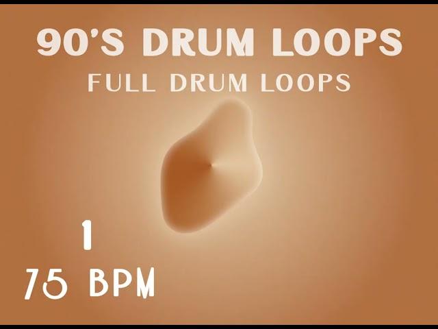 [FREE] 90's Drum Loop 75 BPM 1 - Full Drum For All Instruments | Free Drum Beat Music Loops Samples