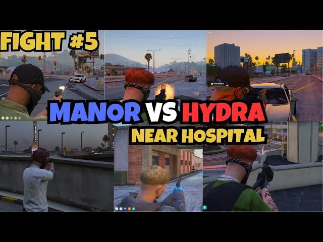 MANOR WIPE HYDRA 6V6 NEAR HOSPITAL FIGHT #5 | MULTIPOV | NOPIXEL 4.0 GTA RP