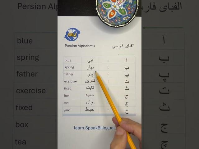 Persian/Farsi Alphabet - Part 1 #shorts #fyp #speaking #persian #farsi #learnlanguages #alphabet