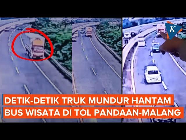 Truk Tiba-tiba Mundur! Detik-detik Kecelakaan Bus Pelajar di Tol Pandaan-Malang