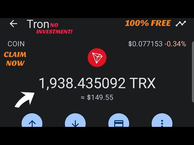 No Fees - Claim Free 1938 Tron Coin in 2 Mins | Free TRX