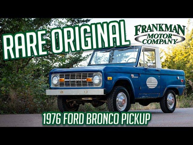 RARE 1976 Ford Bronco Half Cab Pickup!  Classic 4x4 with 302 V8 – A MUST-SEE!  Frankman Motor Co.