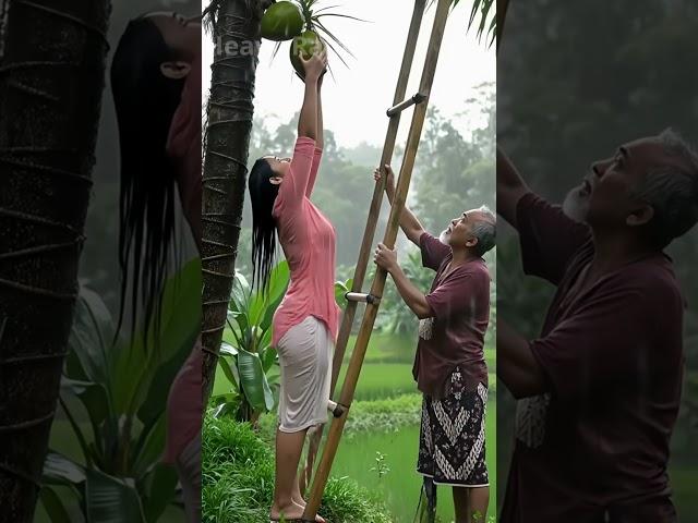 She Reaches for the Coconut in the Rain.