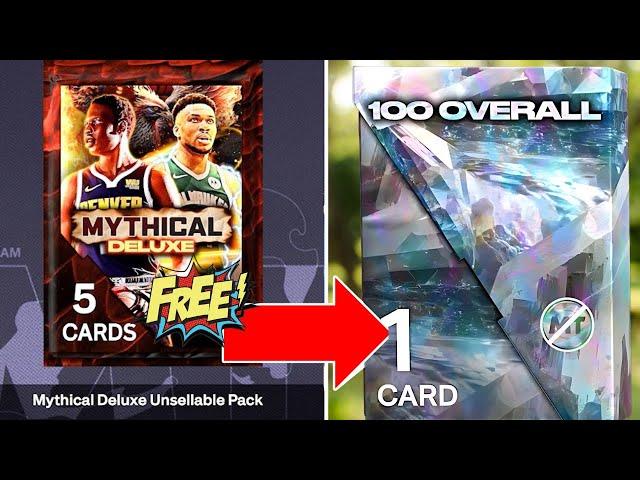 I ATTEMPT TO OPEN THE GUARANTEED 100 OVERALL MYTHICAL PACK FOR FREE IN NBA2k24 MyTeam