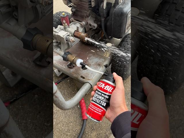 Protect your pressure washer pump from corrosion and cracking.  #shorts #pressurewashing #asmr