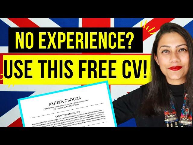 UK CV Format for Freshers | NO EXPERIENCE? Use this Resume to Get Interview Calls