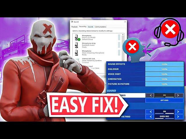 How to Fix Fortnite  Season 4 Voice Chat | Voice Echo | Voice Cracking | Voice Chat Not working