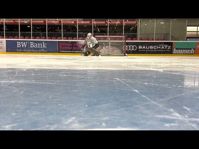 Speed recovery & lateral feet set sequence ( Goaltender training drill )