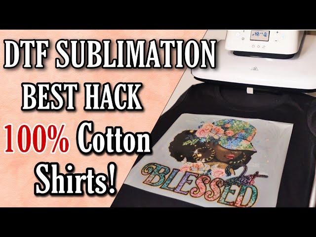 TRENDING!  DTF & Sublimation Hack on 100% Cotton Shirts! | So Soft! No DTF Printer Needed!