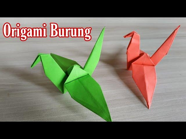 Cara Membuat Origami Burung - How To Make Origami bird