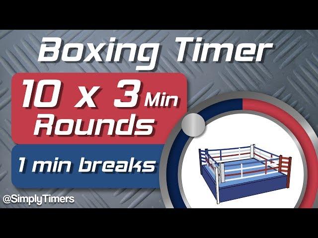 10 Round Boxing Match / Training Timer - 10 x 3min with 1 min Breaks