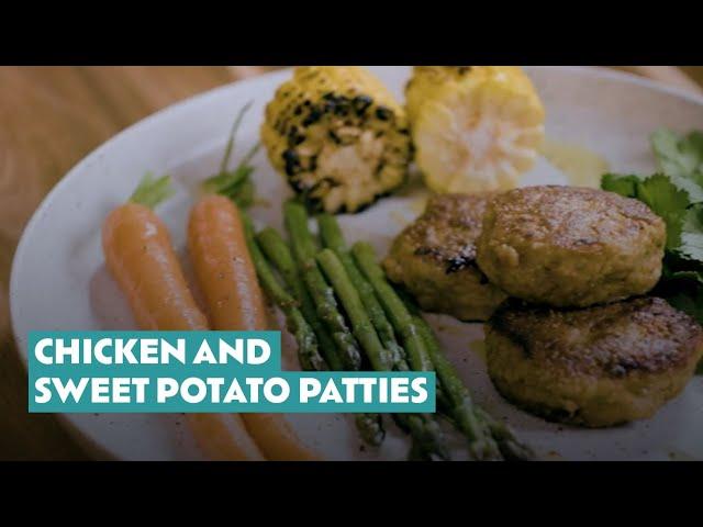 Zoe's chicken and sweet potato patties