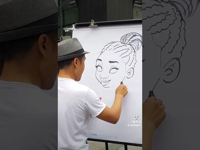 Xi Ding Live Caricature in Cartoon Style