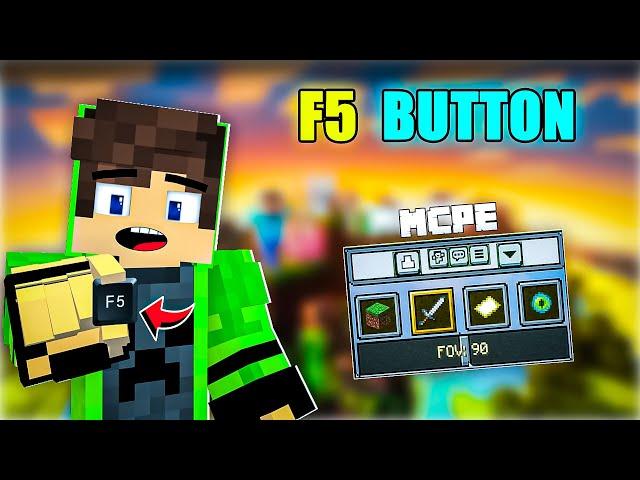 F5 Button Addon For Minecraft PE 1.21.23 | F5 Button One click Perspective view change