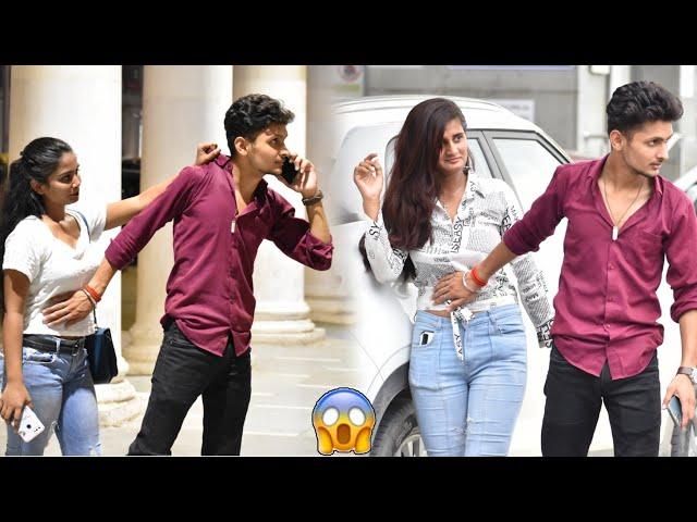 Touching Strangers Waist Prank | Harshit PrankTv