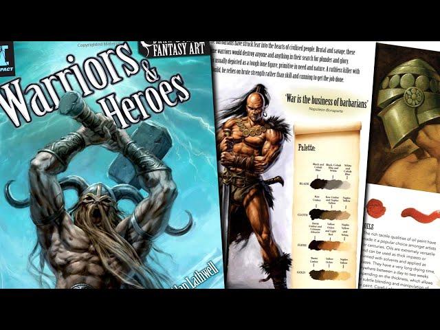 Warriors & Heroes draw & paint fantasy art book review/oreview Alan Lathwell