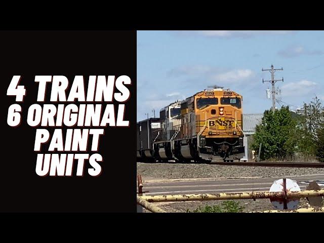 6 Trains, 4 Original Paint Units