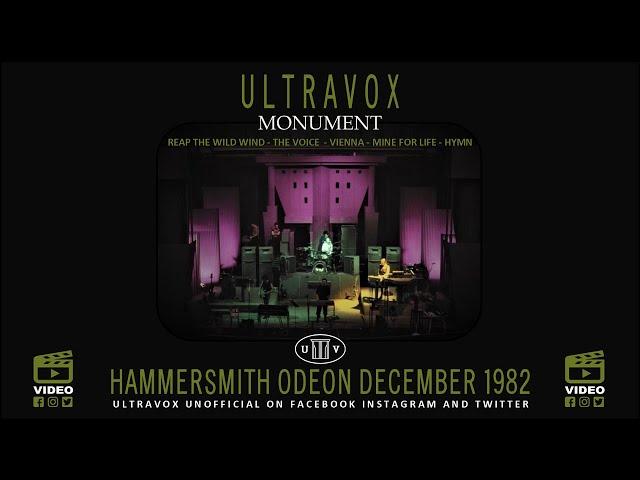 Ultravox 'Monument' The Video. Recorded Live at Hammersmith Odeon in December 1982  (30m51s)