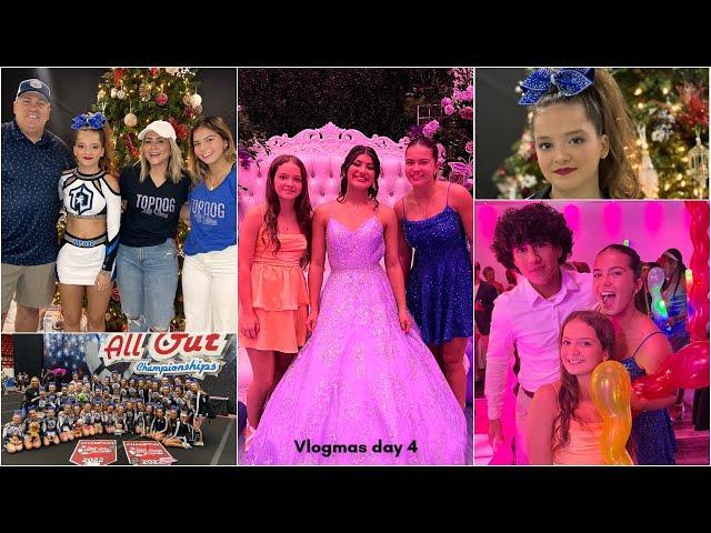 Emily wins her first cheer competition / GRWM for a  QUINCEAÑERA | VLOGMAS DAY 4