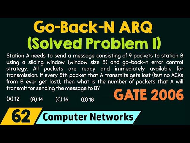 Go-Back-N ARQ (Solved Problem 1)