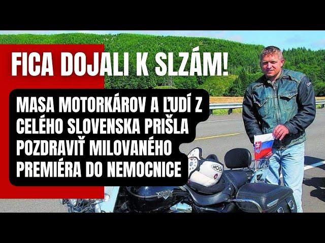 Neuveriteľné! Masa motorkárov a ľudí z celého Slovenska prišla pozdraviť premiéra do nemocnice!