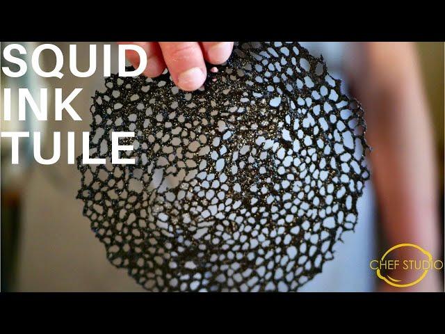 Squid Ink Coral Lace Tuiles | Chef Studio Modernist